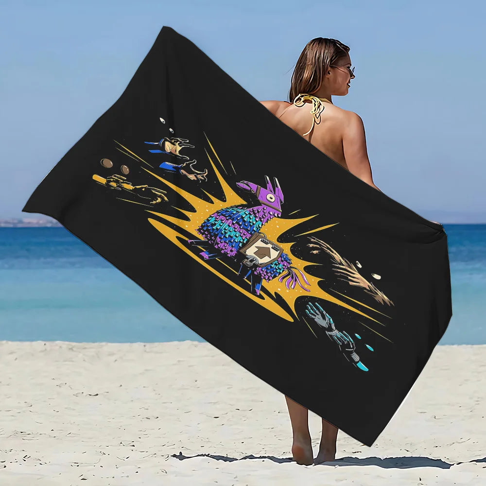 New Hot Game F-FortniteS Beach Towel Microfiber Sand Free Quick Dry Soft Sandproof Pool Towels Gift for Women Travel Gym Shower