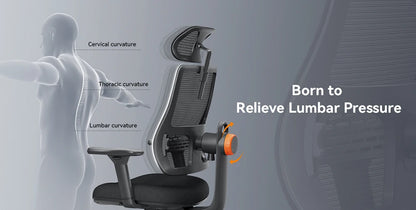 NEWTRAL Ergonomic Office Chair with Auto-Following Backrest, Adaptive Lumbar Support, Adjustable Headrest, 3D Armrests & Reclining Mesh Computer Chair