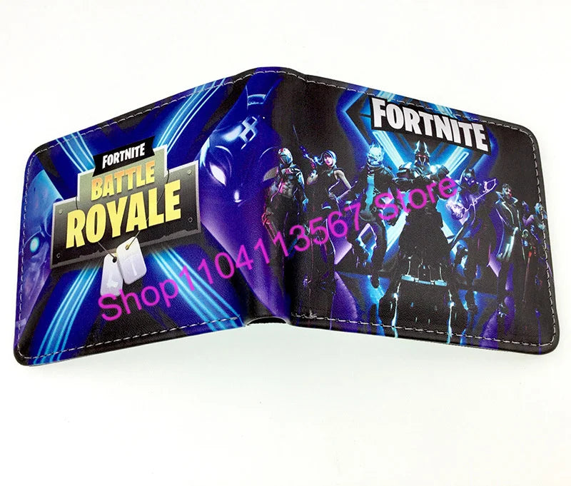 Fortnite Anime Figures Wallet Victory Royale PU Leather Purse Coin Holder Money Clutch Wristlet Cover Wallet Card Holder