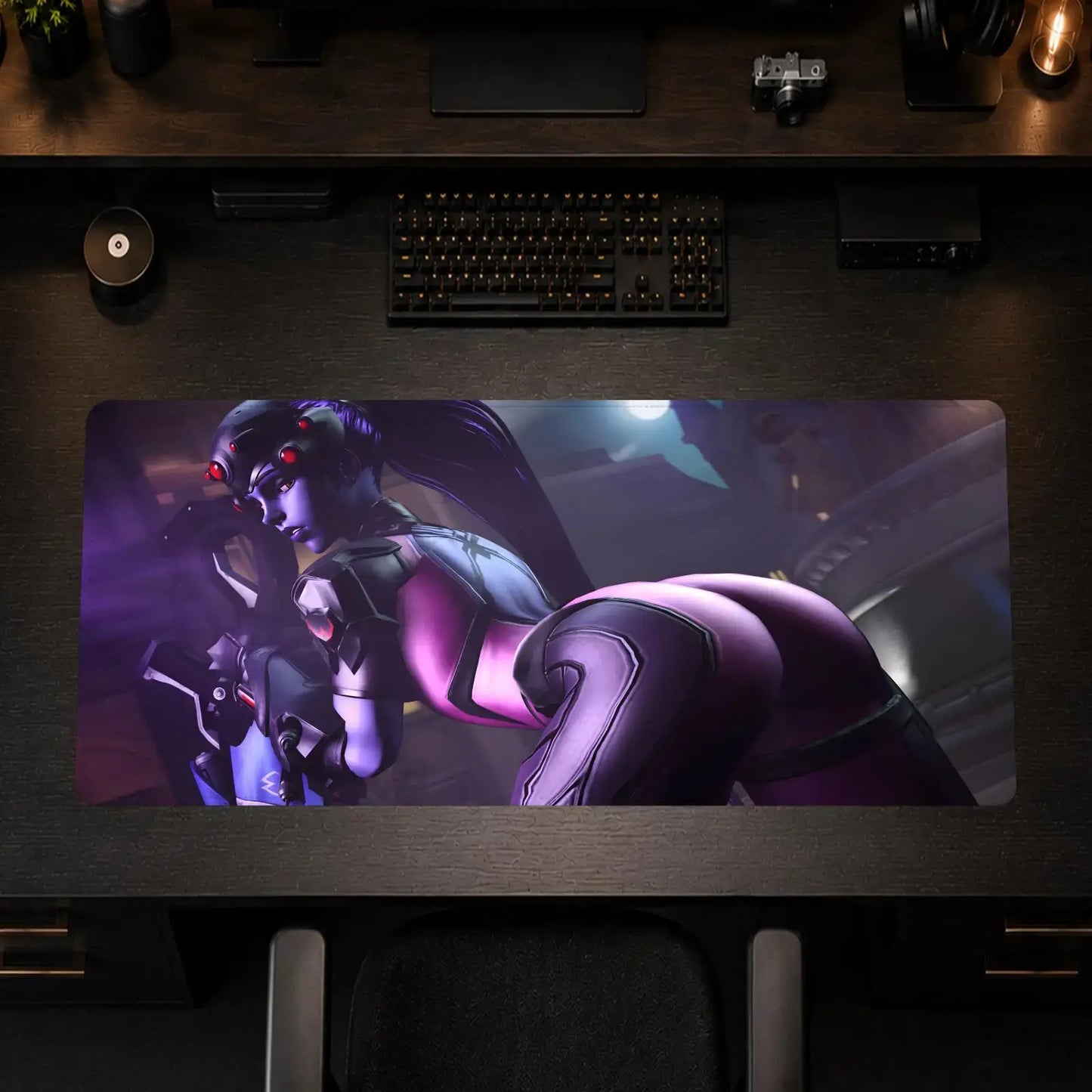 Overwatch Hips žaidimų pelės kilimėlis biurui, neslystantis stalo kilimėlis, „pasidaryk pats“ didelis žaidimų klaviatūros kilimėlis su apsiūtais kraštais