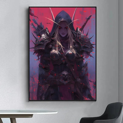 Game World Of Warcraft Poster Fancy Wall Sticker for Living Room Bar Vintage Decorative Painting Middle