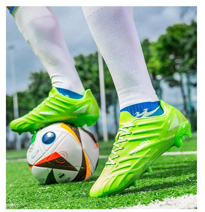Double Star Adult Youth AG Soccer Cleats Non Slip Durable Artificial Natural Grass Football Shoes for Training Match Men Women