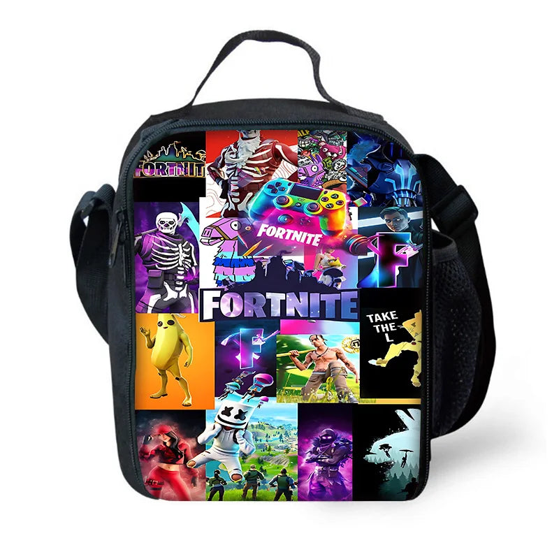 Child Insulated Large Capacity Bag for Boys Hot Game Fortnite Girls Student Outdoor Picnic Reusable Thermal Cooler Lunch Box