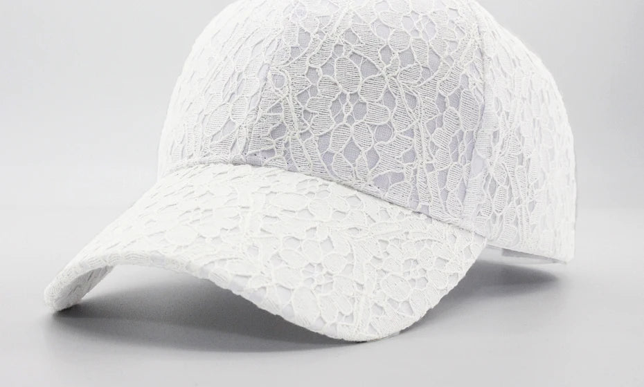 CNTANG Brand Summer Lace Hat Cotton Baseball Cap For Women Breathable Mesh Girls Snapback Hip Hop Fashion Female Caps Adjustable