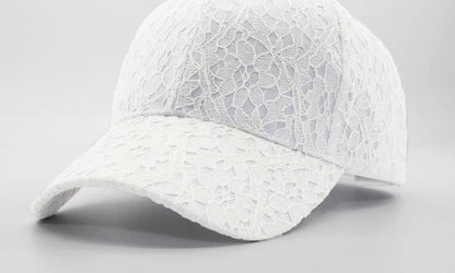 CNTANG Brand Summer Lace Hat Cotton Baseball Cap For Women Breathable Mesh Girls Snapback Hip Hop Fashion Female Caps Adjustable