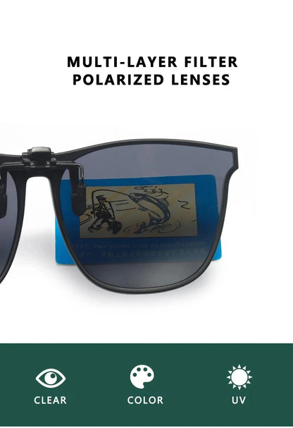 Polarized Rimless Men Clip On Sunglasse Glasses Narrow Clip-on Lenses Women Anti-glare Sunglasses UV400 Goggles New In