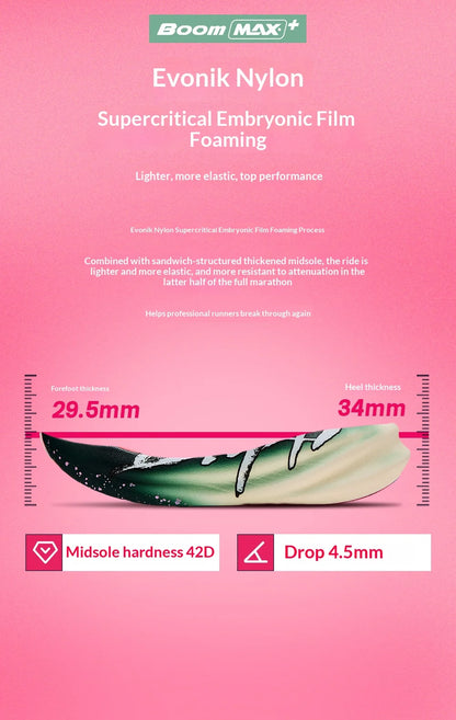 BMAI 42km Marathon Running Shoes Men Women Luxury Carbon Plate Trainers for Woman Cushion Sneakers Breathable Men's Sports Shoes