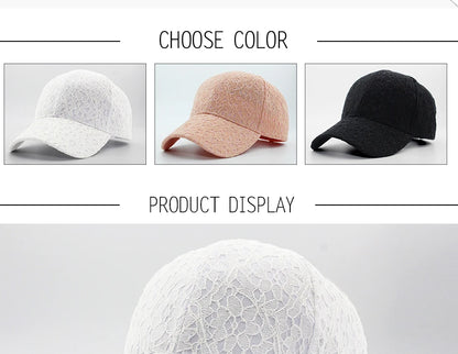 CNTANG Brand Summer Lace Hat Cotton Baseball Cap For Women Breathable Mesh Girls Snapback Hip Hop Fashion Female Caps Adjustable