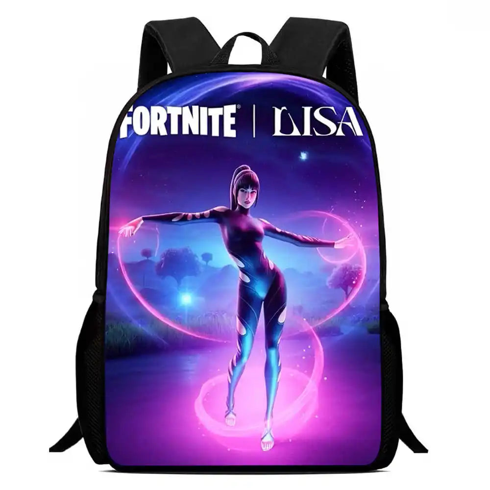 Kids School Backpack Cartoon Fortnite Bags for Girls Boys Durable Lightweight Large Capacity Breathable