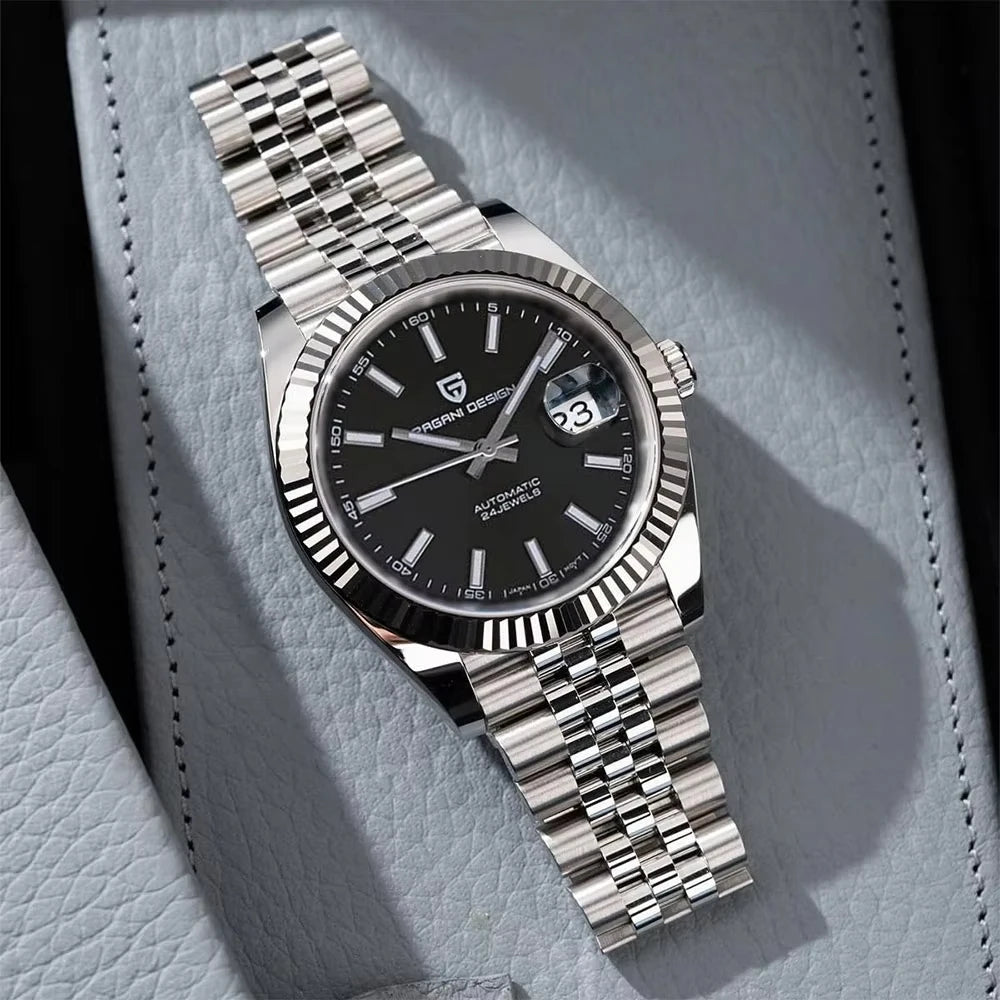 PAGANI DESIGN Men Mechanical Watch Luxury Automatic Watch Jubilee Bracelet Japan Movement 100M Waterproof Sport Wristwatch 1645