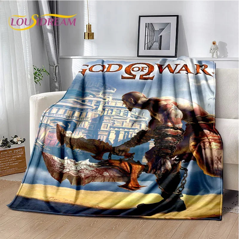 29 Style Kratos God of War Games Cartoon Blanket,Soft Throw Blanket for Home Bedroom Bed Sofa Picnic Travel Office Cover Gifts