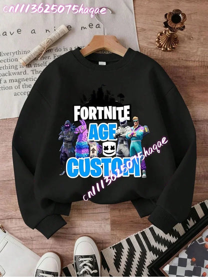 2026 Fortnite Kids Hooded Coats Anime Fortress Night Sweatshirts Game Spring Autumn Hoodies Sportswear Children’s Clothes Gift
