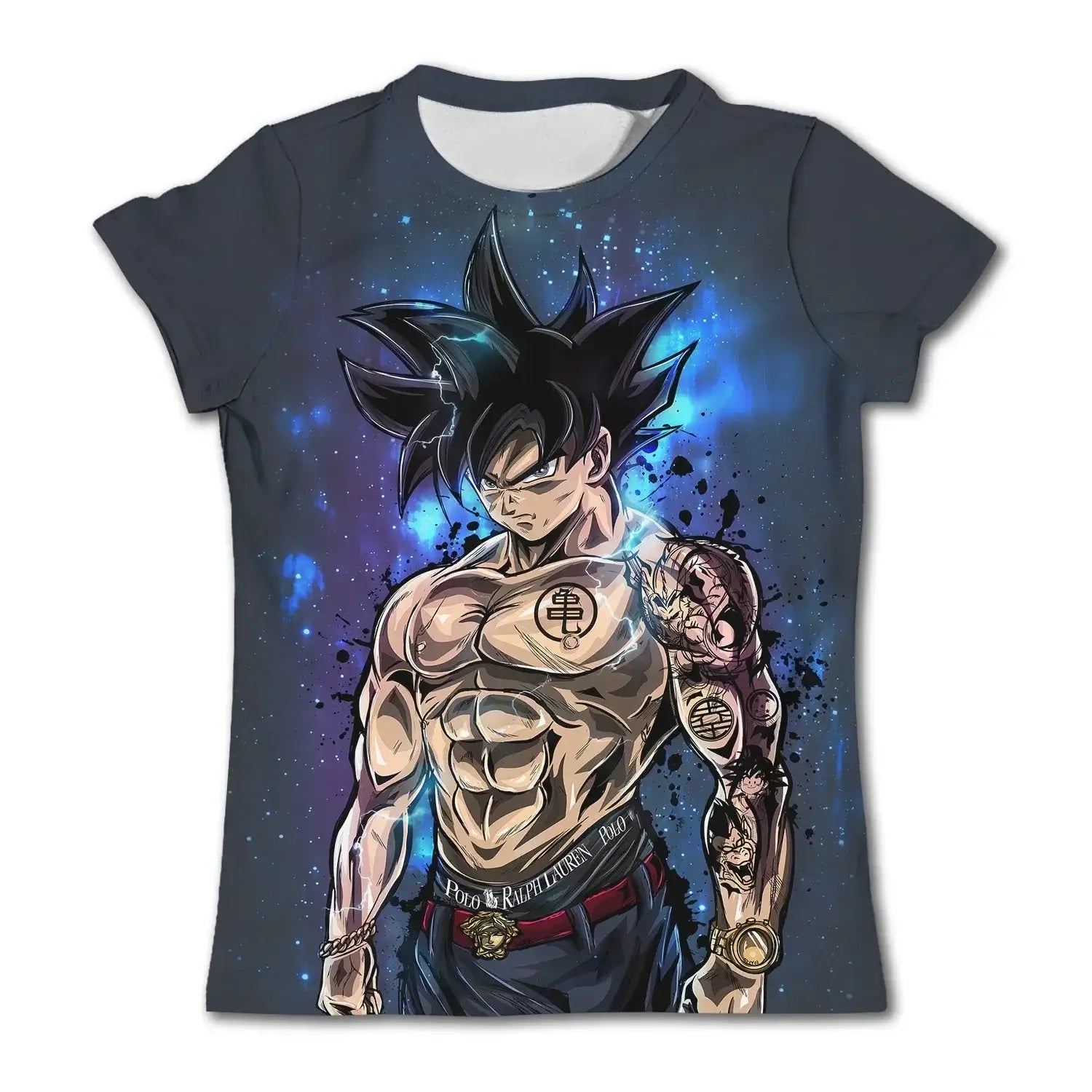 Dragon Ball Goku Cosplay T Shirts Super Saiyan Boys Kids Clothes Short Sleeve T-shirt White Black Orange Breathable Jersey, Produit gaming premium Fraquane