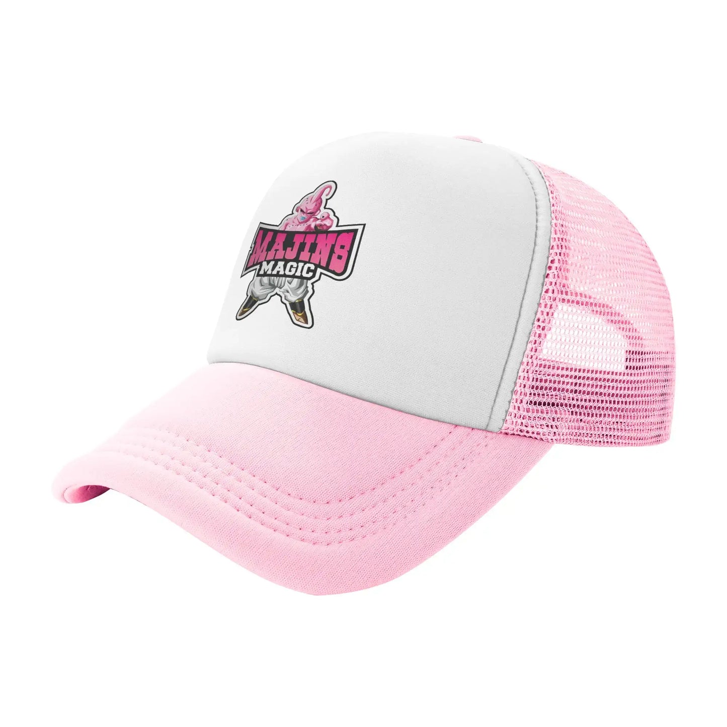 Produit gaming premium Fraquane, Men Women Kid Goku Rage Dragon Ball Z Trucker Caps Mesh Baseball Caps Snapback Caps Hats Sun Hats Adjustable Golf Hats Spring, rose