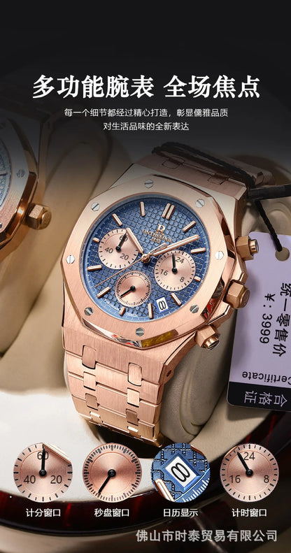 The brand's luxury men's watch new waterproof luminous luxury watch is a hot seller
