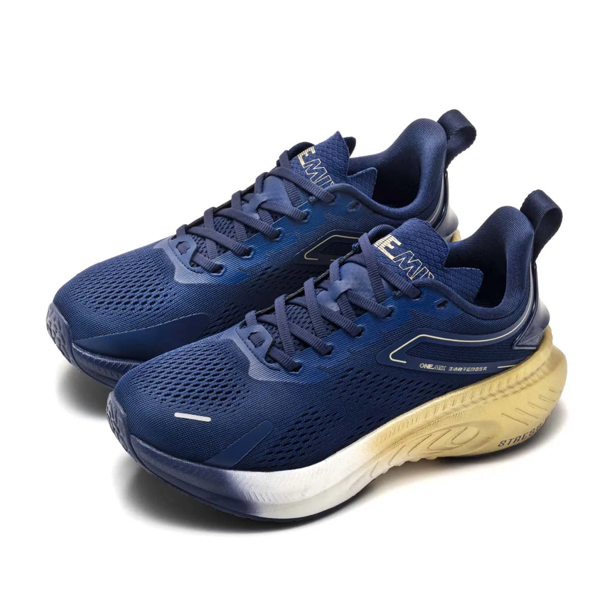 ONEMIX Nieuwe stijl herenhardloopschoenen voor herfst en winter, voor buiten, met demping, ademend, lichtgewicht en elastische sportschoenen