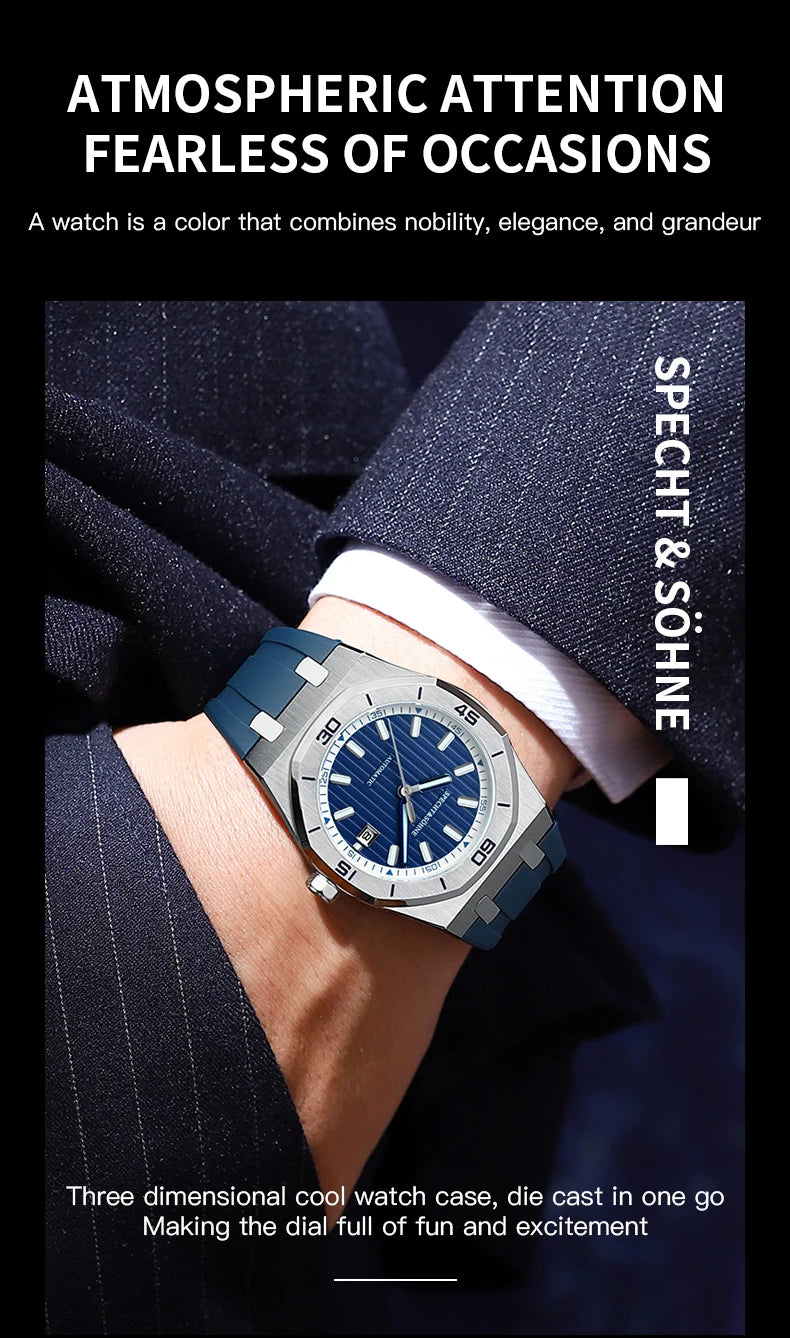 New Arrivals Specht & Söhne Dive Watch 40MM Miyota 8215 Automatic Mechanical Watches For Men Octagon Bezel Steel