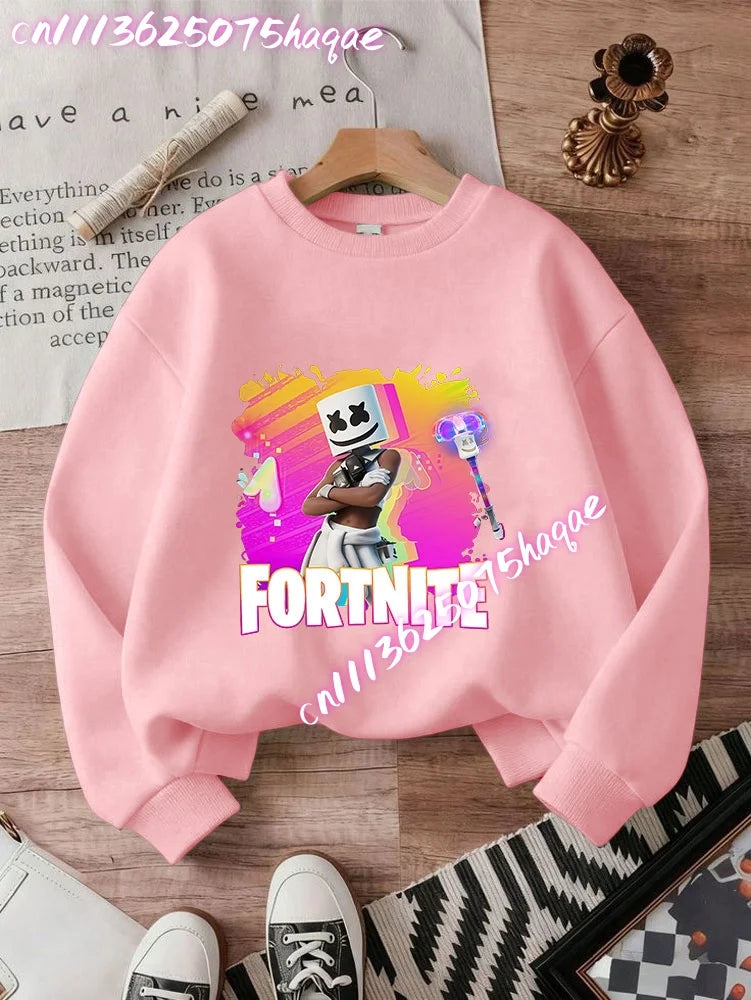 2026 Fortnite Kids Hooded Coats Anime Fortress Night Sweatshirts Game Spring Autumn Hoodies Sportswear Children’s Clothes Gift