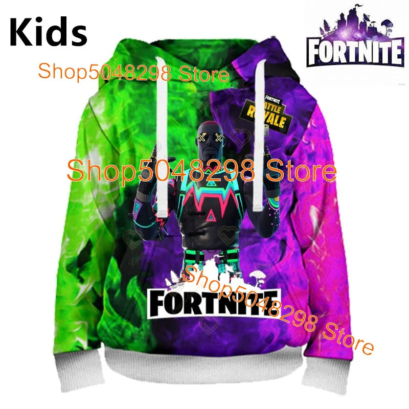 Hot Game Fortnite Hero Print Sweatshirt Boys Girls 3D Clothes Casual Kid Hoodies Children Adult Men Women Spring Autumn Pullover