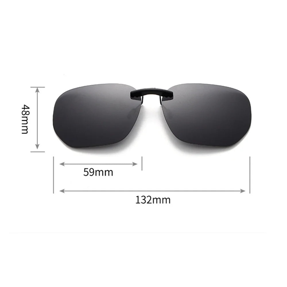 KLASSNUM Driving Clip On Sunglasses for Men Myopia Eyeglasses Polarized Women Square Night Vision Fishing UV400 Sun Glasses 2023