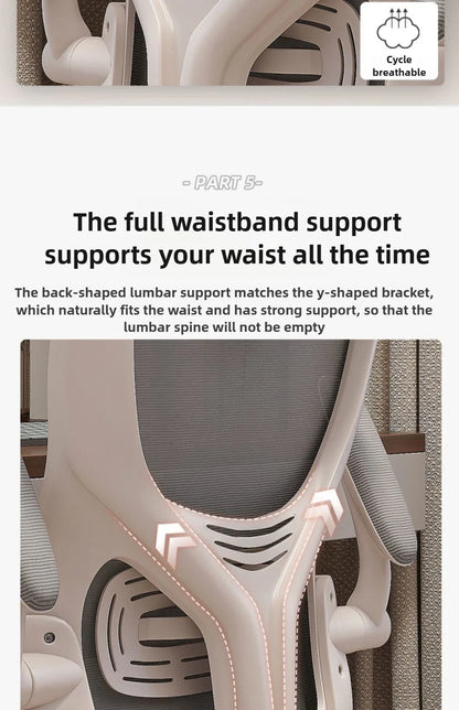 Ergonomic Office Chair with Comfortable Backrest, Computer Desk Chair, Student Study Chair, E-Sports Gaming Chair for Home Office