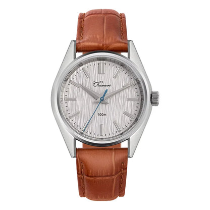 Chameri GS04 Quartz Watch VH31 Sweep Movement Business Watch Sapphire Crystal 100m Waterproof 316L Stainless Steel Vintage Watch