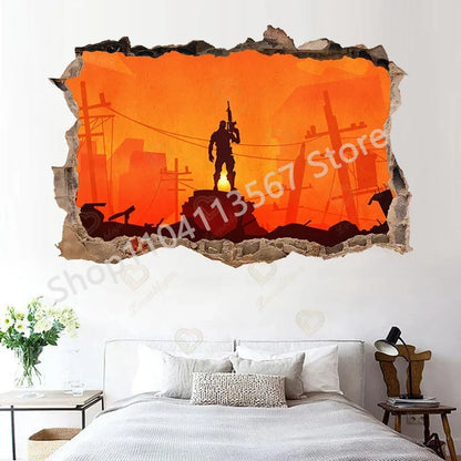Fortnited Hot 3D Children Cartoon Wall Stickers Waterproof Home Decoration Battle Royale for Kid's Room PVC DIY Vinyl Wallpaper