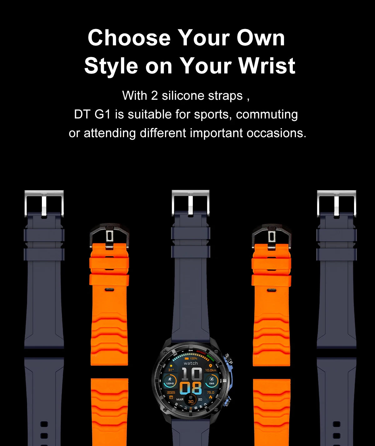 New Outdoor Precise GPS Map GNSS Smart Watch Men 10TM Waterproof 1000mAh Battery 170+Sport Mode Bluetooth Call AMOlED Smartwatch