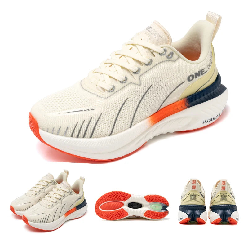 ONEMIX New Cushioning Running Shoes For Men Suitable for Heavy Runners Lace-Up Sports Women Non-slip Outdoor Athletic Male Sneakers