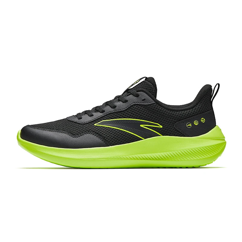 ANTA QINGKONG Men's winter shock-absorbing leather running shoes, wear-resistant running, lightweight commuting sports shoes