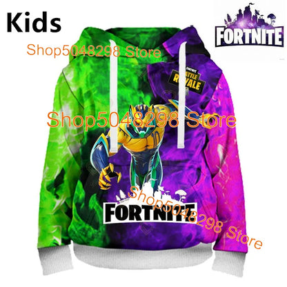 Hot Game Fortnite Hero Print Sweatshirt Boys Girls 3D Clothes Casual Kid Hoodies Children Adult Men Women Spring Autumn Pullover