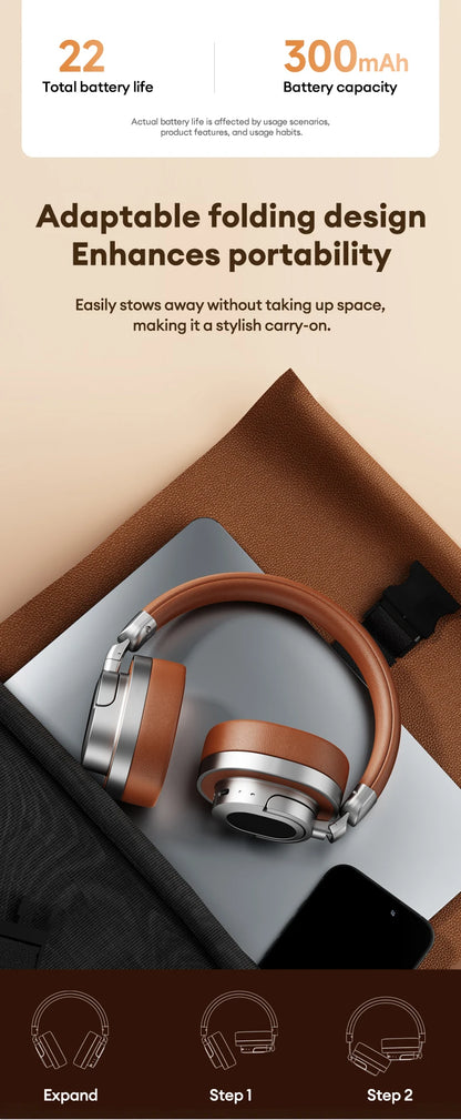 Lenovo LE602 Bluetooth 6.0 Over-Ear Headphones – HiFi Stereo ANC Wireless & Wired Gaming Headset with ENC HD Mic