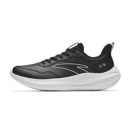 ANTA QINGKONG Men's winter shock-absorbing leather running shoes, wear-resistant running, lightweight commuting sports shoes