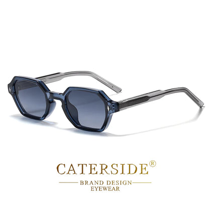 CATERDIDE Retro Polygonal Men Sunglasses Personalized Design Square Frame Sun Glasses for Women Parties Travel Holidays Glasses