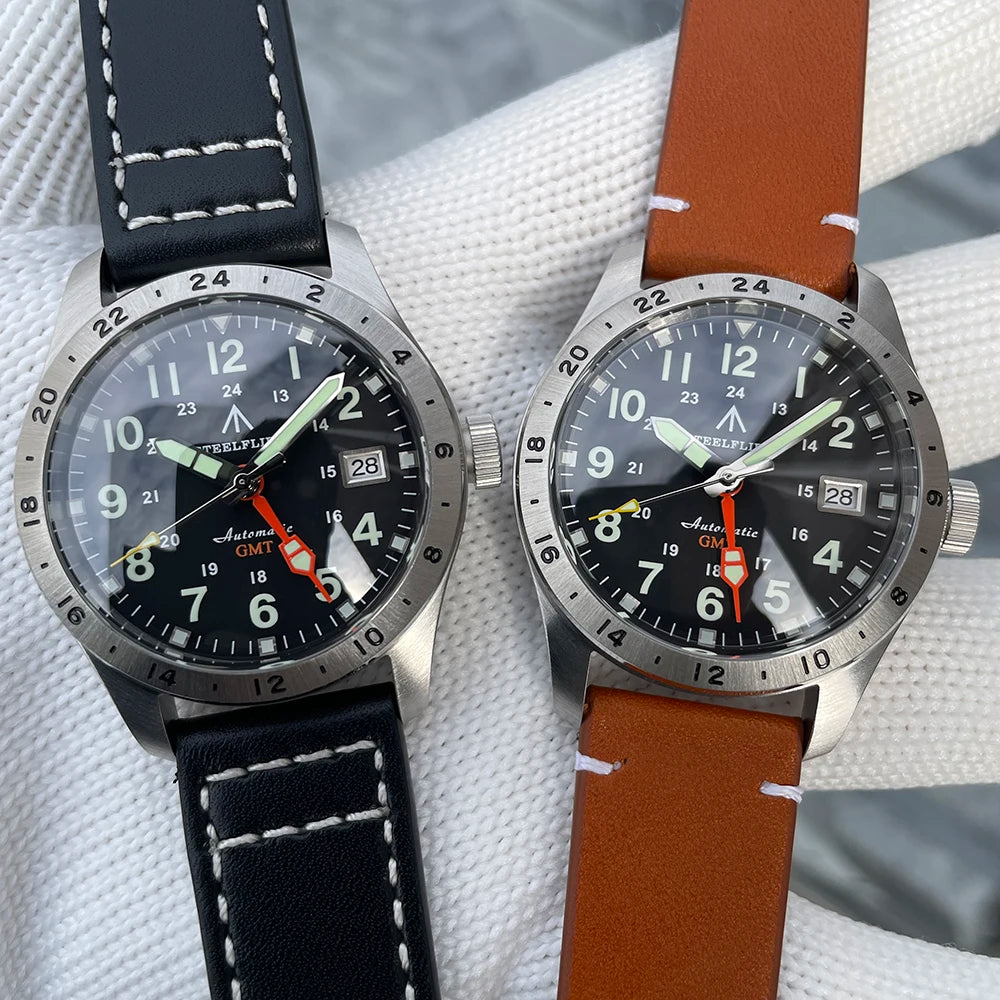 STEELFLIER Official SF792 GMT Mechanical Wristwatch, NH34 Movement, Super BGW9 C3 Luminous, 200M Waterproof Luxury Dive Watch