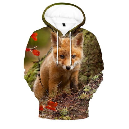 Hip Hop Popular Novelty Comfortable New Fox 3D Print Hoodies Sweatshirts Men/Women Sweatshirt Adult/Child Casual Pullovers