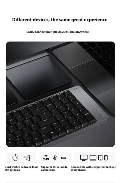 Lofree FLOW2 Mechanical Keyboard Business Office Wireless Bluetooth Wired Quiet & Gentle Sound Compatible Mute Aluminum Lump