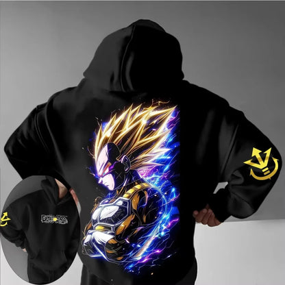 2026 Neuer Dragon Ball Vegeta Hoodie mit Print, Sweatshirt für Herren und Damen, Herren-Oberteil, Sport-Hoodie, Harajuku Y2K Hoodie