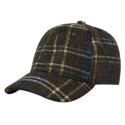 BOTVELA Șapcă de baseball din lână tweed pentru bărbați, stil casual, moale, ajustabilă, fără structură