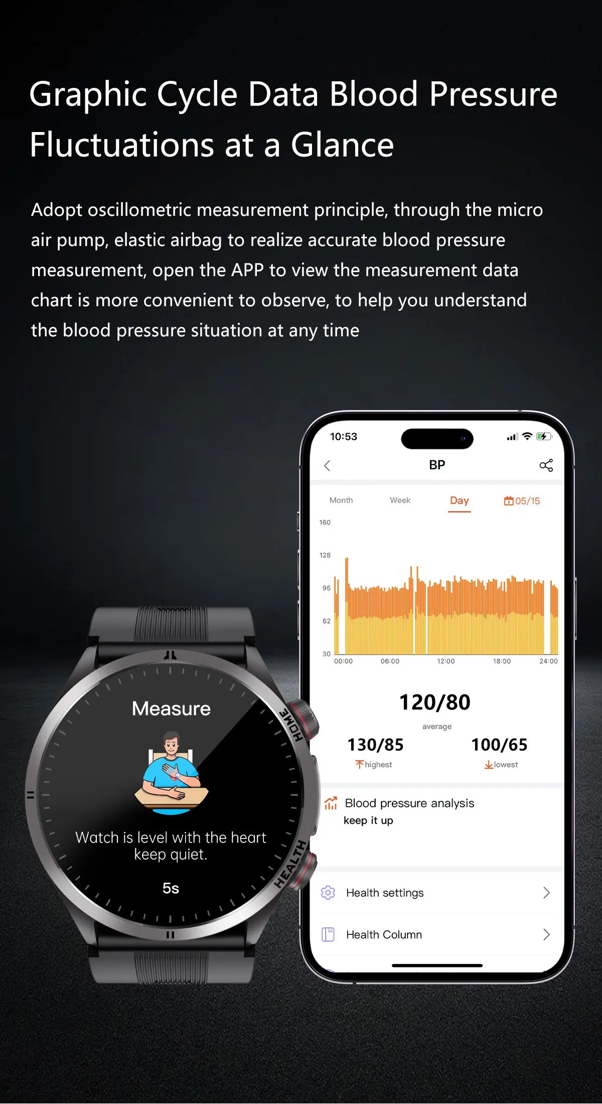2026New Blood Pressure Air Pump Airbag Accurate Measure Smart Watch Men Micro Physical Examination Health ECG Smartwatch NFC BOX