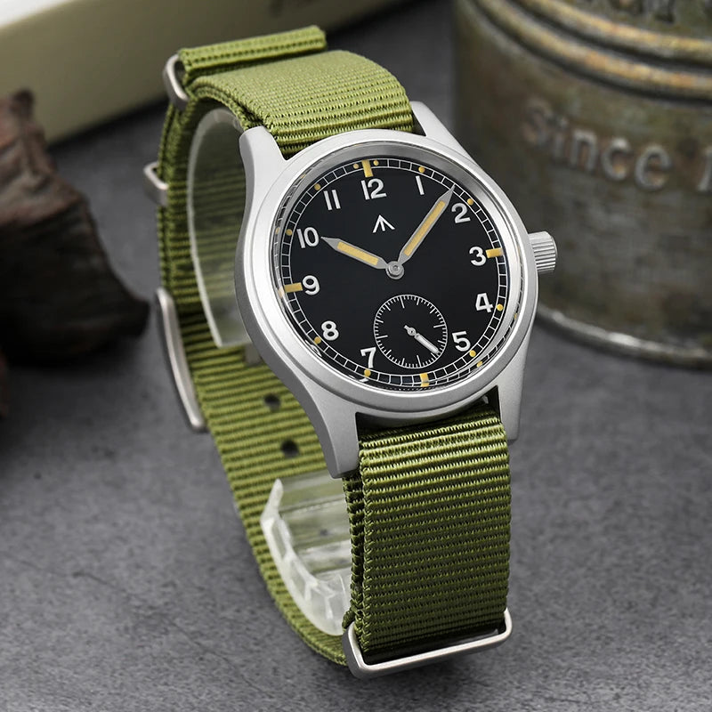 Militado V2 Version Military D12 Watch 36mm AR Sapphire Quartz Movement Watches Waterproof Sub-second Stainless Steel Wristwatch