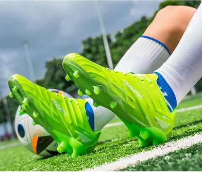 Double Star Adult Youth AG Soccer Cleats Non Slip Durable Artificial Natural Grass Football Shoes for Training Match Men Women