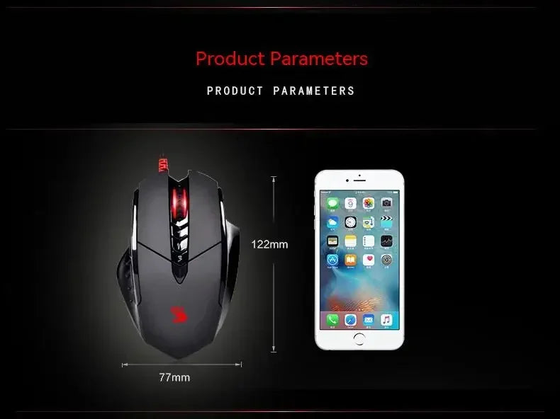 Bloody V7M kabelgebundene Maus RGB leichtes ergonomisches Design 4000dpi PC Büro E-Sports Gaming Makroprogrammierung Maus für CF LOL CS