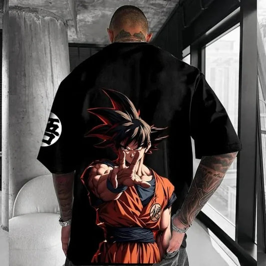 Dragon Ball Animation Joint T-Shirt 2025 Summer New Men's Harajuku Loose Casual Plus Size Parent-Child Short Sleeve Top