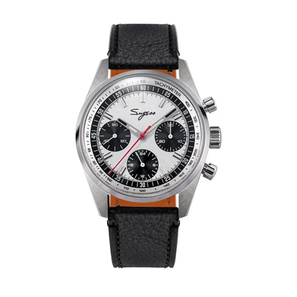 Sugess Mens Watch 38mm Chronograph Mechanical Wristwatches Tianjin Gooseneck Movement Sapphire Crystal Roulette Dial S465 new