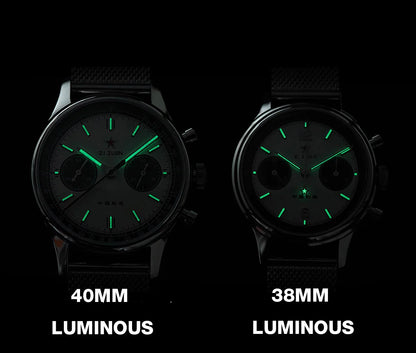 1963 Panda Pilot Chronograph Watch Men 40mm Air Force Sapphire Senior  ST1901 Mechanical Wristwatches Retro Clock Reloj Hombre