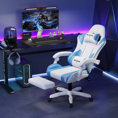 Ergonomisk gamingstol i moderne design med drejefunktion til kontor og hjem, e-sport-gamingstol med hjul, roterende computer-gamingstol