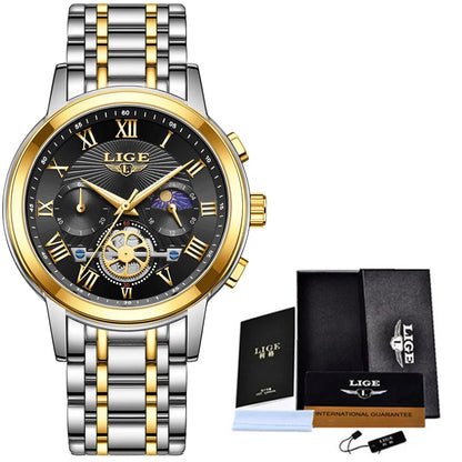 2024 LIGE Top Luxury Women Watch Creative Steel Women's Bracelet Wrist Watches Ladies Fashion Waterproof Female Relogio Feminino