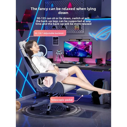 E-Sport-Stuhl für Herren, komfortabel für langes Sitzen, Computerstuhl mit verstellbarer Rückenlehne zum Entspannen