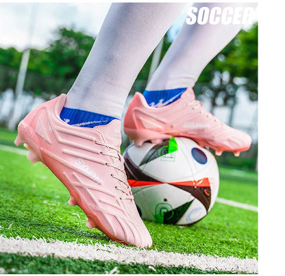 Double Star Adult Youth AG Soccer Cleats Non Slip Durable Artificial Natural Grass Football Shoes for Training Match Men Women